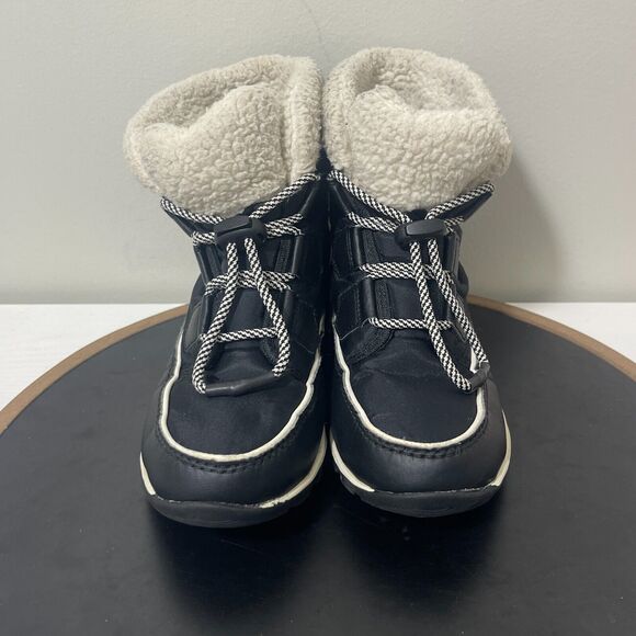 Sorel Whitney II Short Lace WP Boot Waterproof Black Noir US Boysโ 4 - Picture 3 of 12